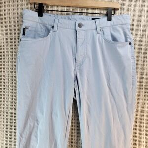 Dunning Pants Mens 30x29‎ Light Blue Golf Performance 5-Pocket Casual Chino Tech